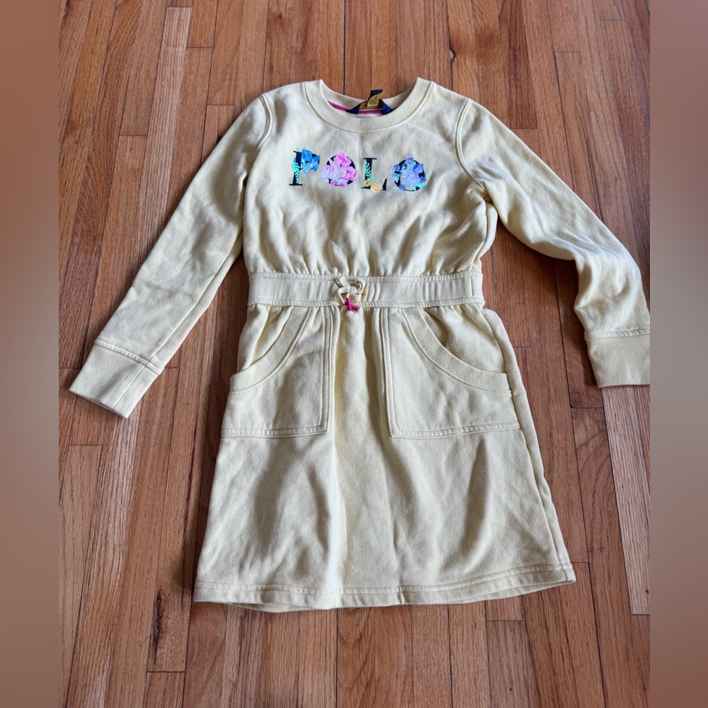 Polo by Ralph Lauren Yellow Floral Long Sleeve Dress/Size 7